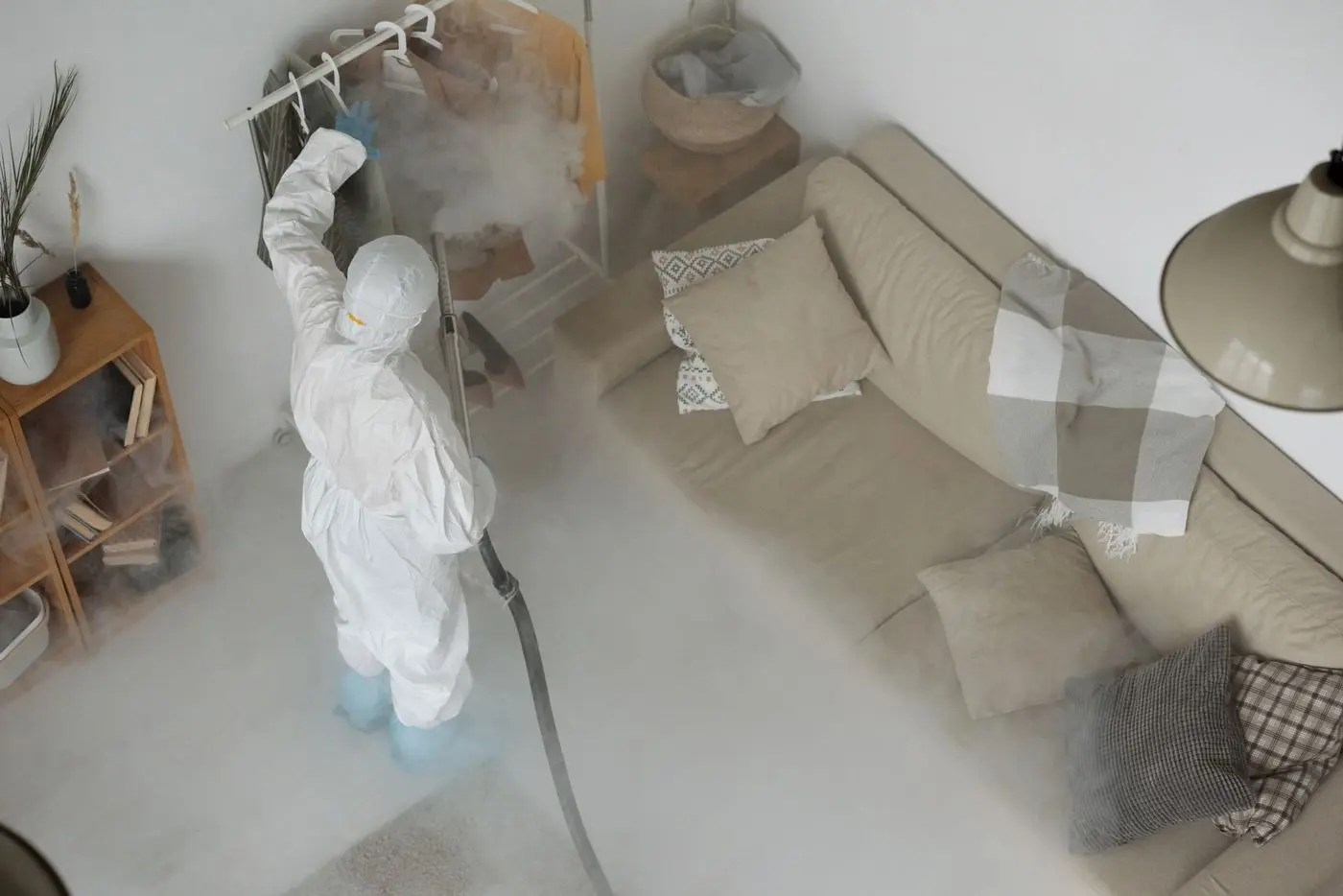 Protective treatment being carried out indoors